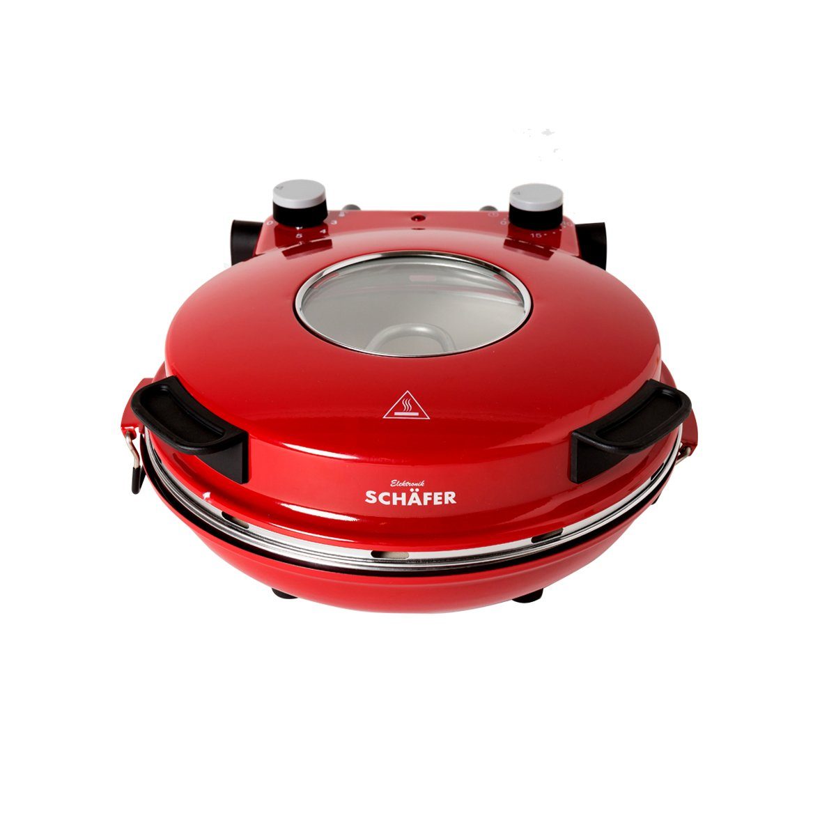 Schäfer Elektronik Pizzaofen Pizzamaker 32cm Pizzaofen 1200W Keramiksteinplatte