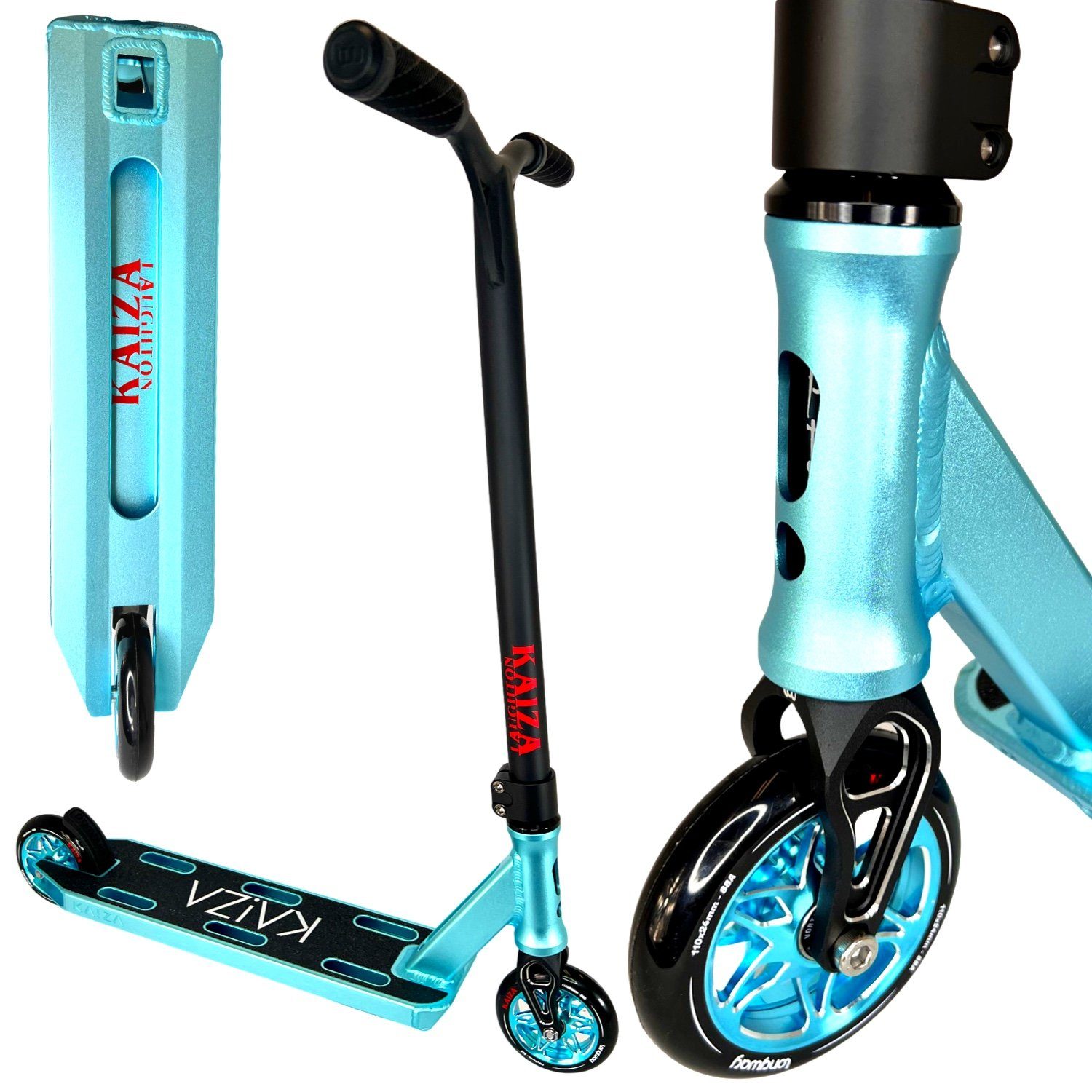 Longway Scooters Stuntscooter Longway Kaiza Stunt-Scooter H=81cm Türkis