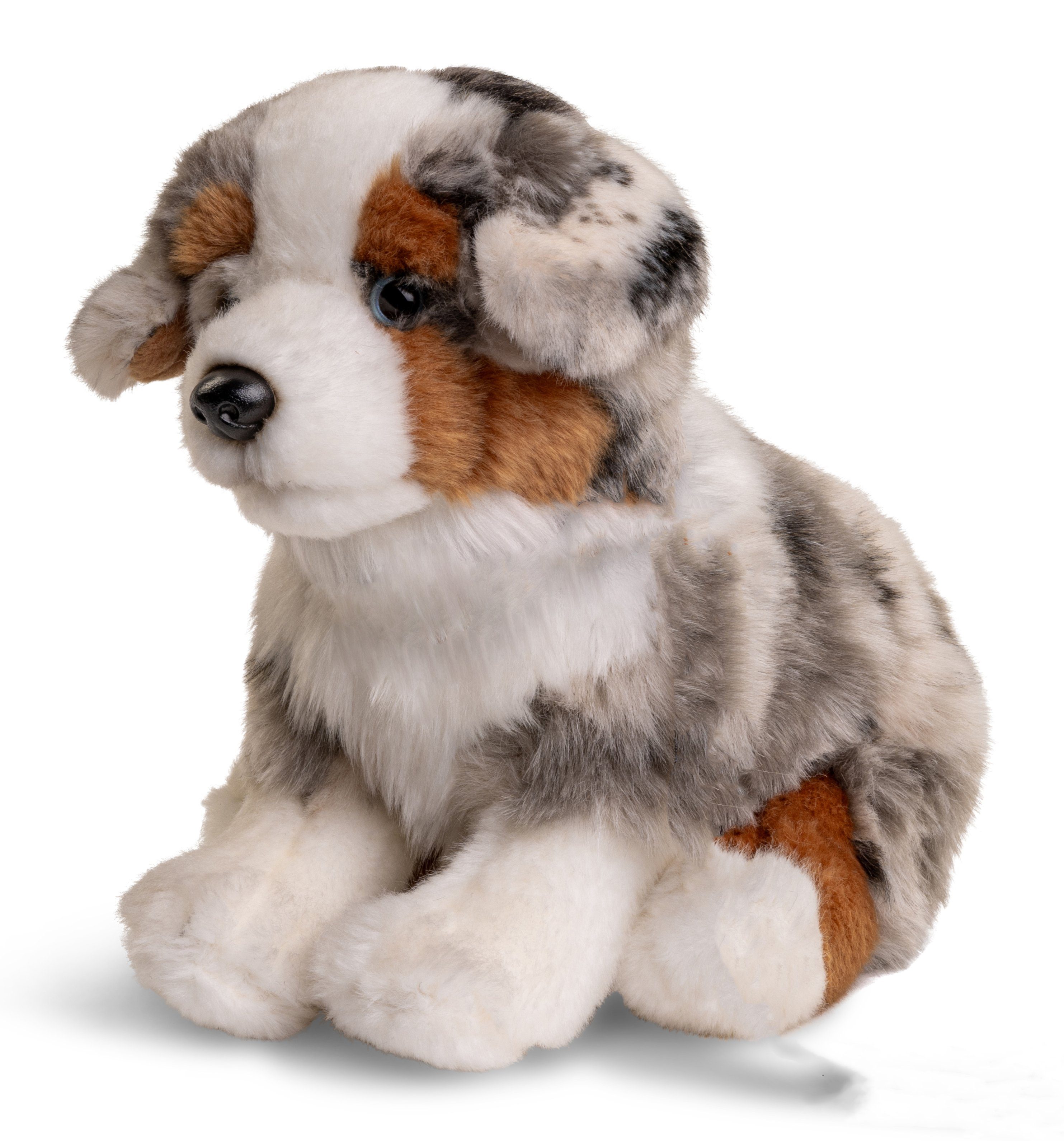 Uni-Toys Kuscheltier Australischer Schäferhund, 22 cm - m/o Leine - Plüsch-Hund, Plüschtier, zu 100 % recyceltes Füllmaterial