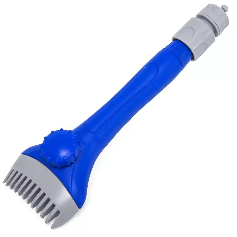 BESTWAY Bürste Filterreiniger Poolbürste Kartuschenreiniger, (Spar-Set, 1-tlg., 30 x 9 cm gründlich), Kammkopf, Schlauchanschluss, Wasserregler