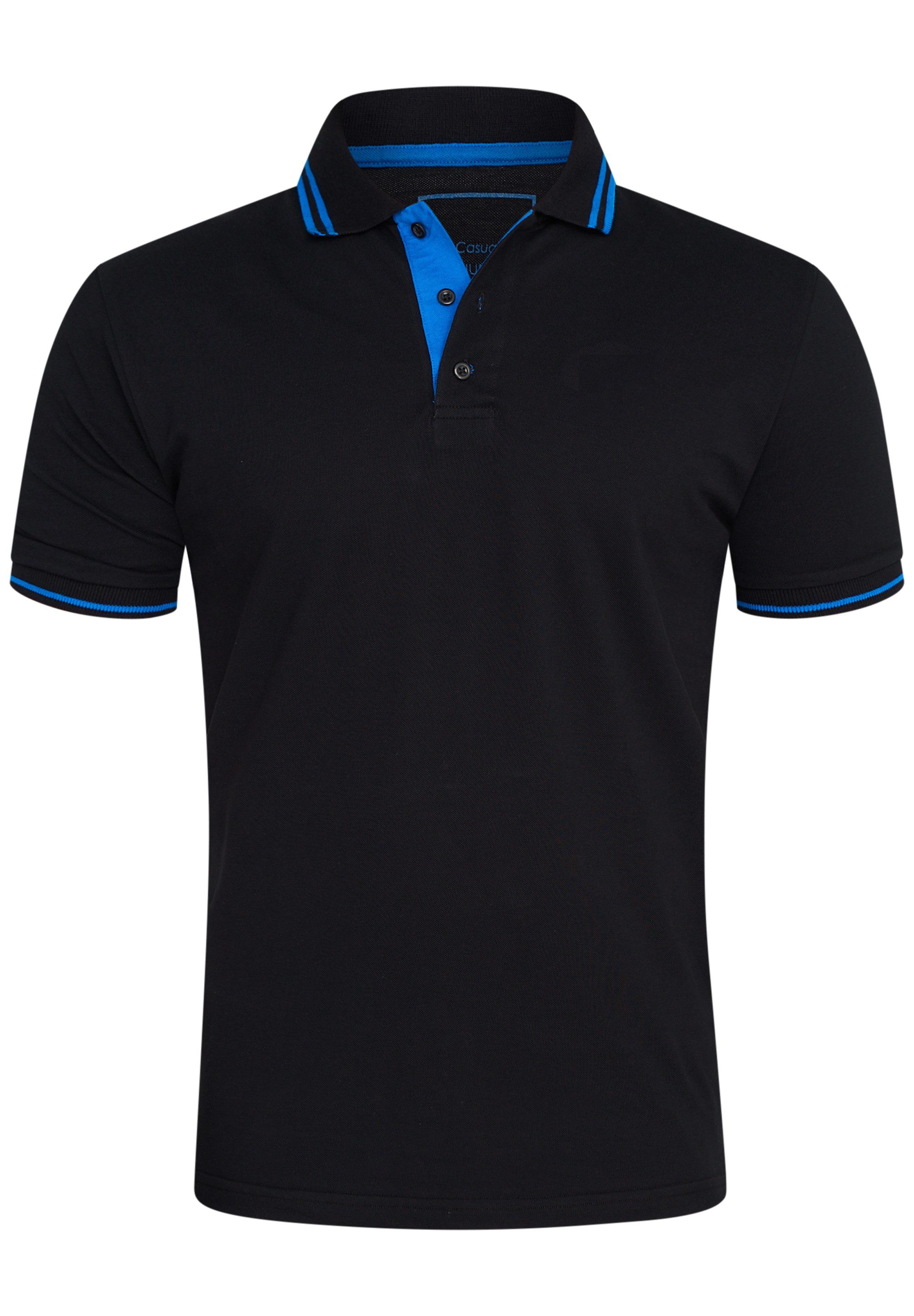 Rello & Reese Poloshirt RRCOLIMA Herren Kurzarm Polo-Hemd T-Shirt in Piqué-Qualität