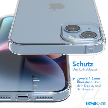 EAZY CASE Handyhülle Slimcover Clear für Apple iPhone 14 Plus 6,7 Zoll, durchsichtige Hülle Ultra Dünn Silikon Backcover TPU Telefonhülle Klar