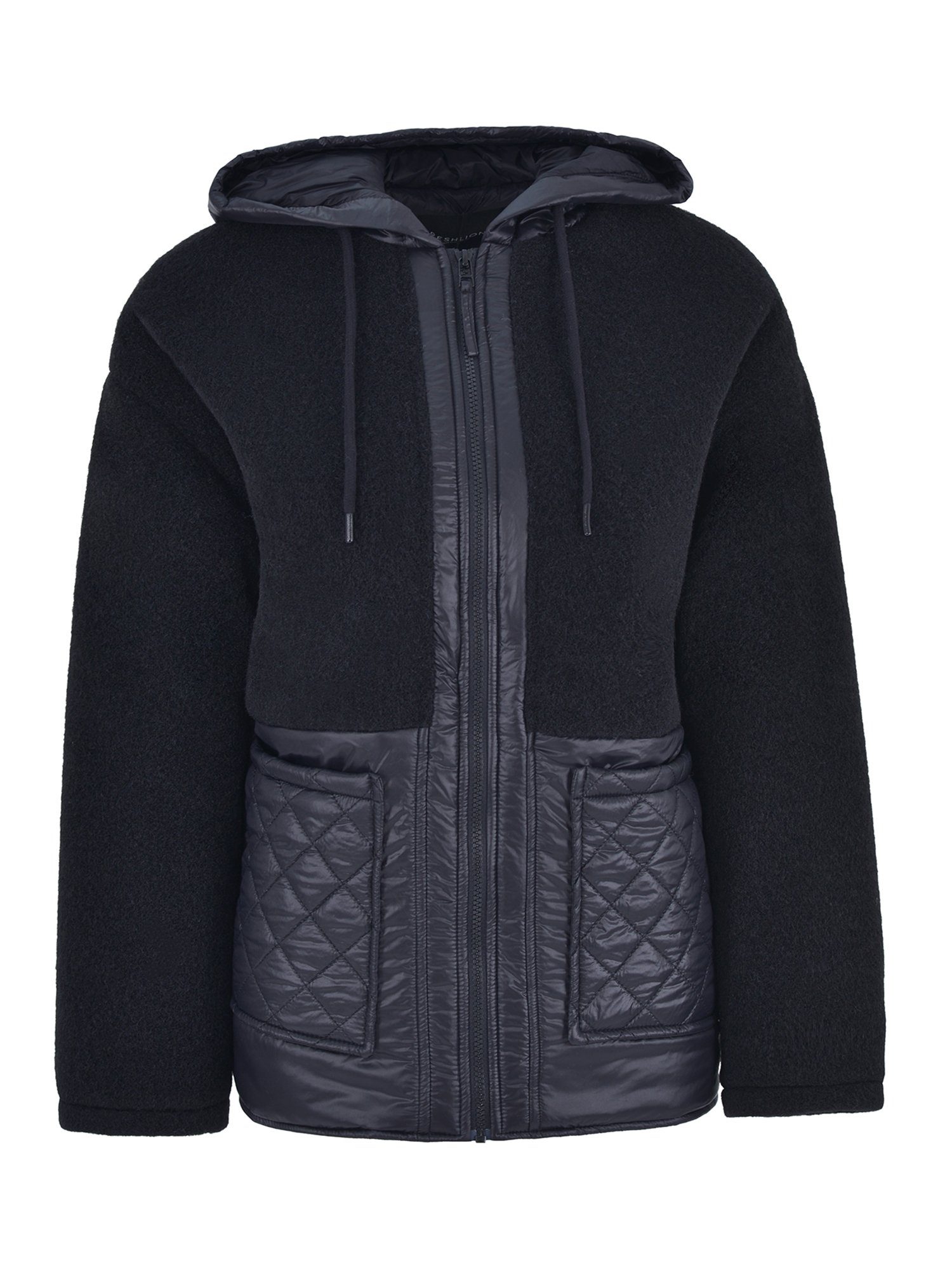 Freshlions Plüschjacke Freshlions Zipper Hooded Coat schwarz M