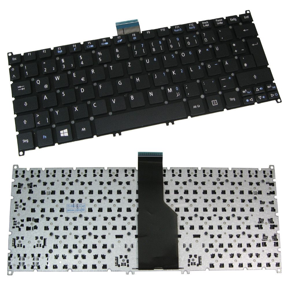 Trade-Shop Ersatz passend für Acer KBI100A236 NK.I101S.02L NK.I101S.03A NSK-R10PW Tastatur (Tastenbelegung: Deutsch, QWERTZ / Farbe: Schwarz)