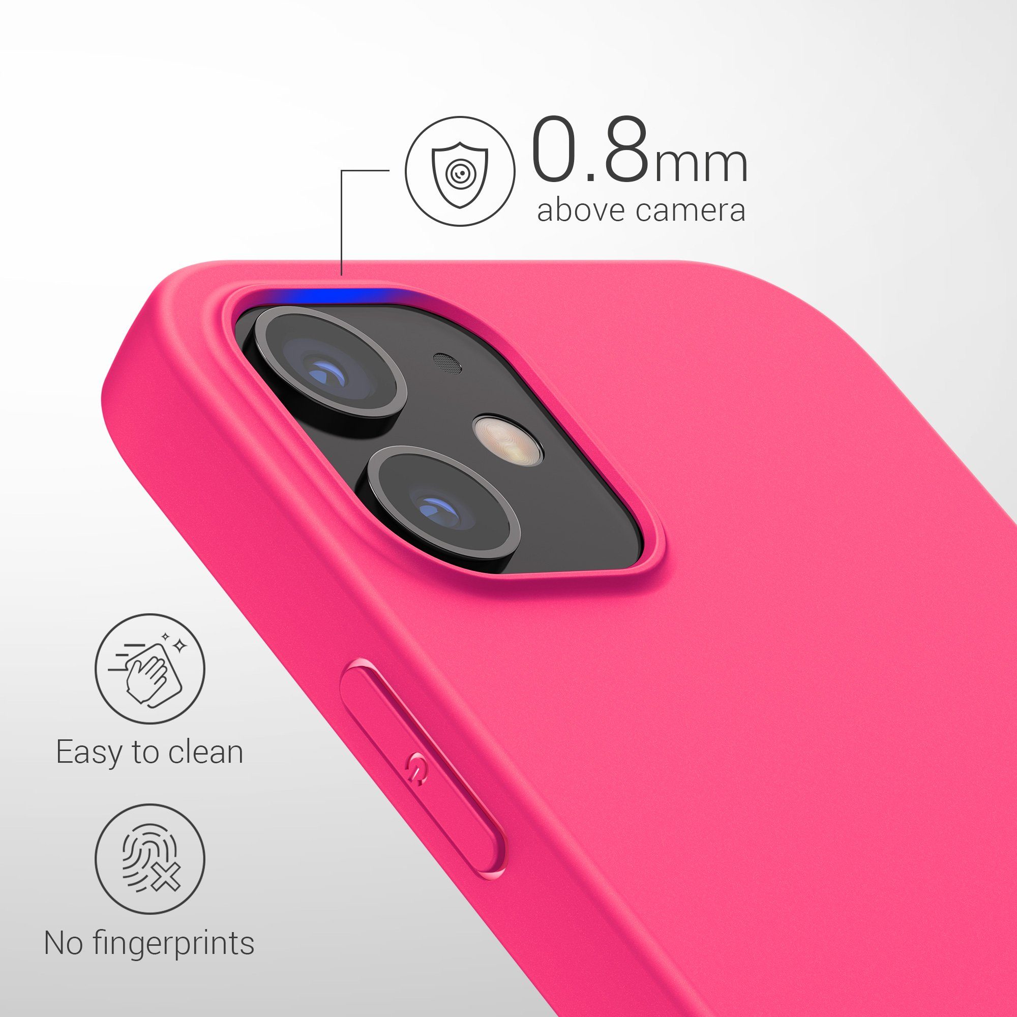 kwmobile Handyhülle Hülle für Apple iPhone 12 mini, Hülle Silikon - Soft Handyhülle - Handy Case Cover