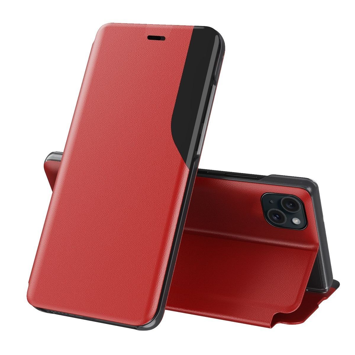 König Design Handyhülle Apple iPhone 15, Schutzhülle Schutztasche Case Cover Etuis Wallet Klapptasche Bookstyle