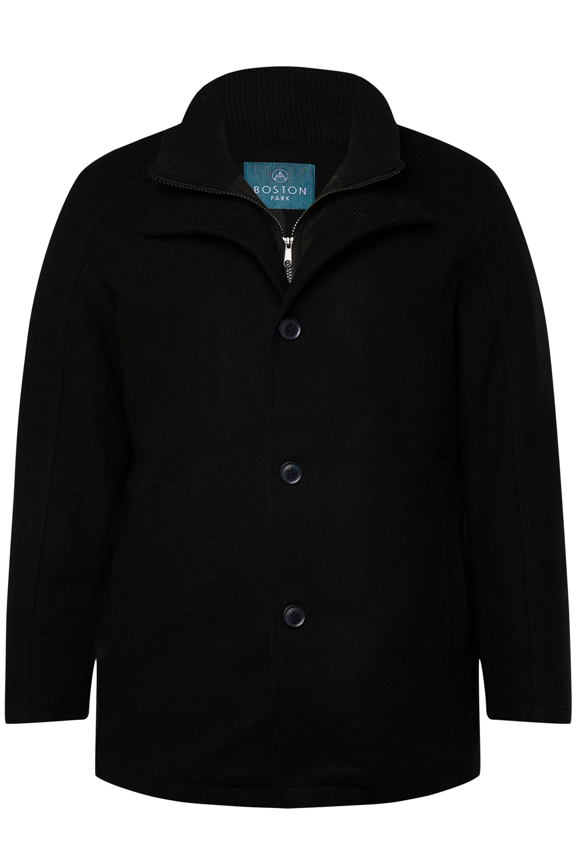 Boston Park Funktionsjacke Boston Park Wolloptik-Jacke Stehkragen-Einsatz