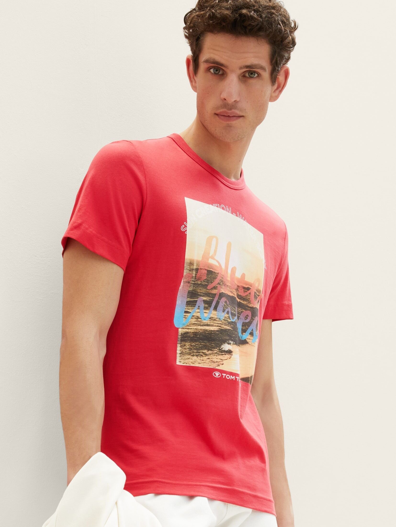 Fotoprint TAILOR T-Shirt TOM red berry T-Shirt soft mit