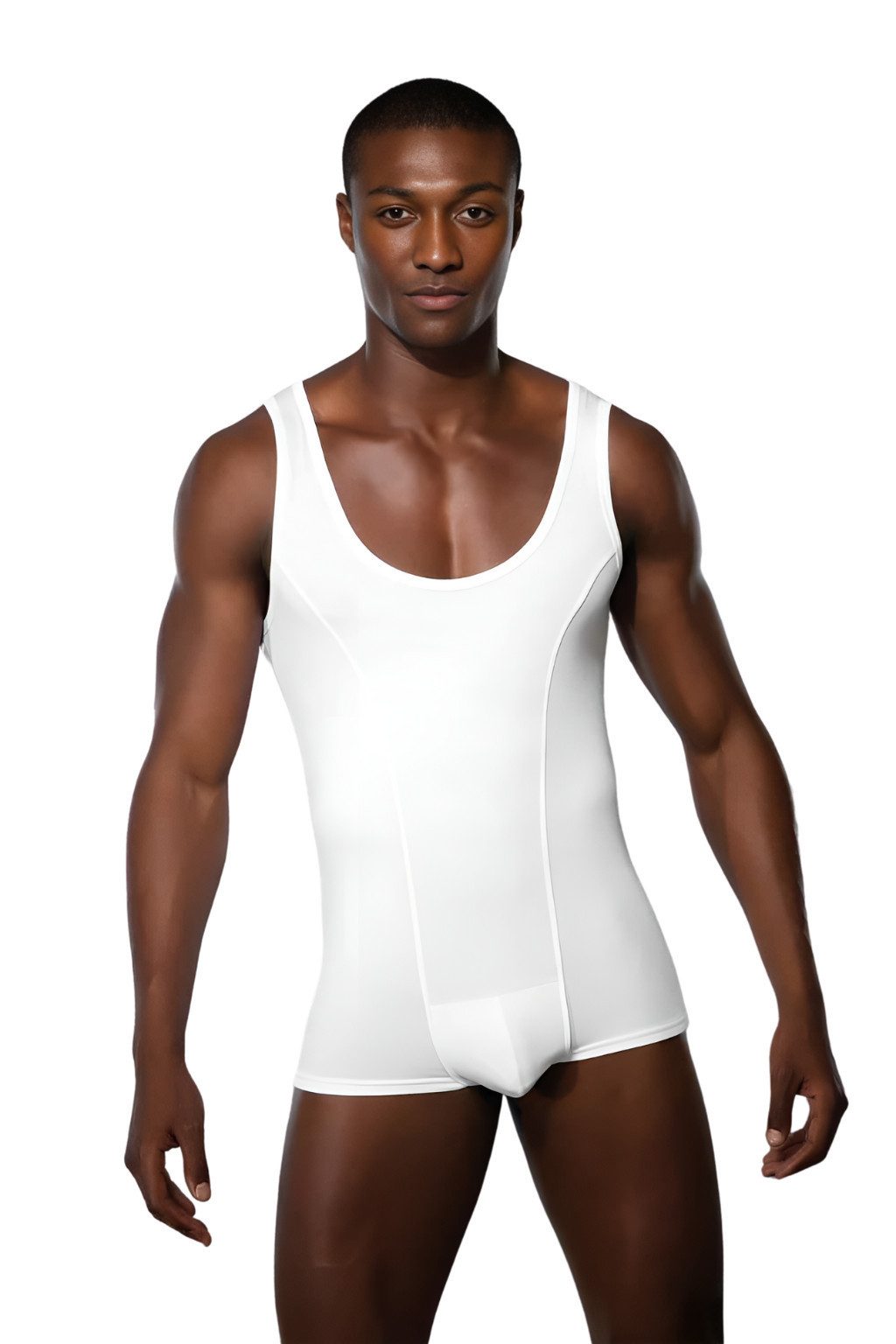 Body Doreanse Herren Body mit tiefem Ausschnitt weiß S - XXL