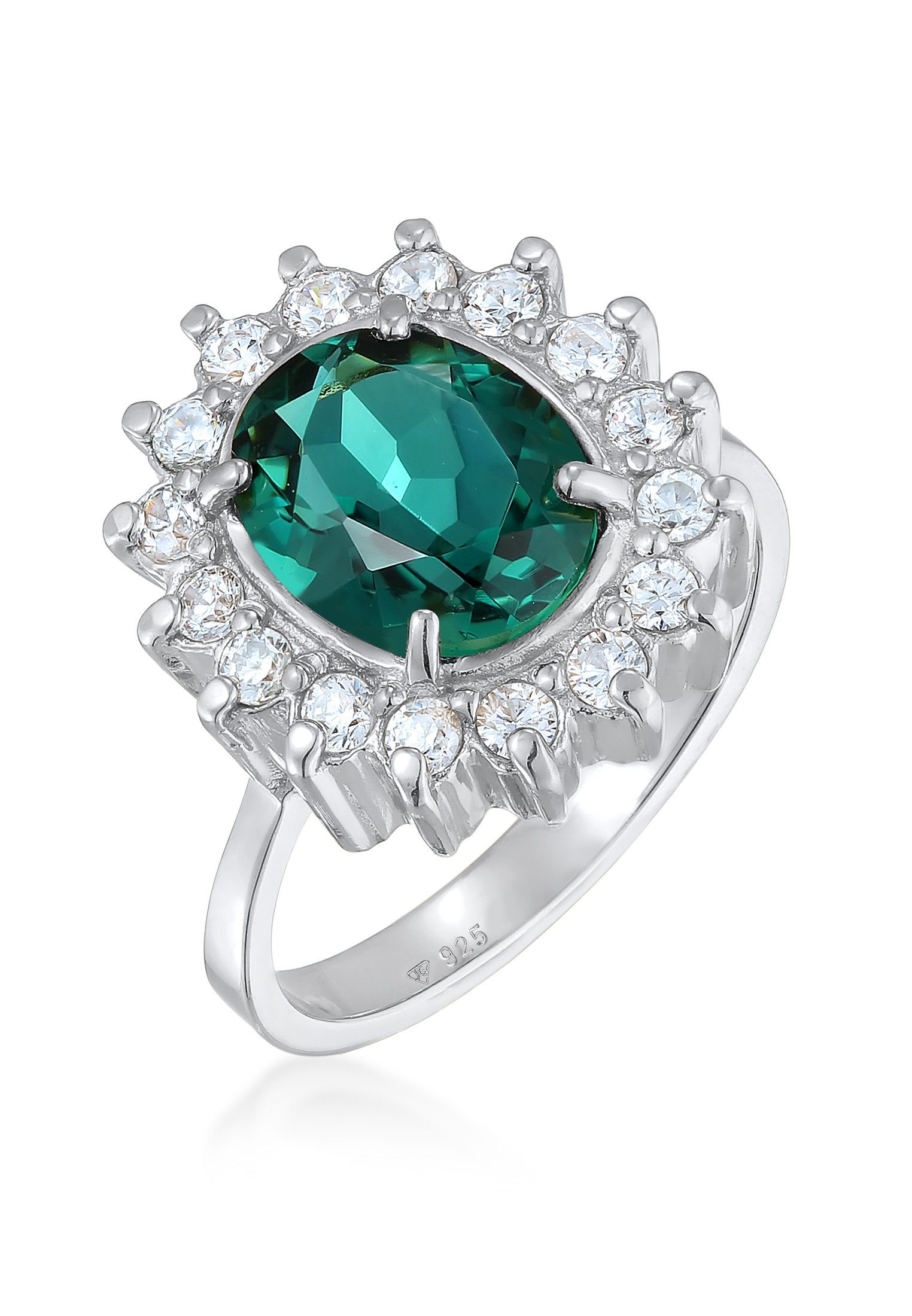Elli Premium Fingerring Cocktailring Quarz Grün günstig online kaufen