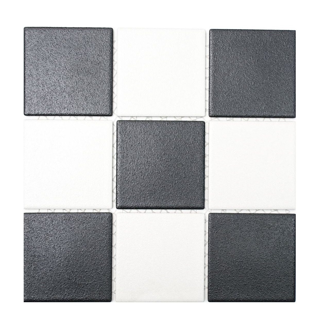 Mosaikfliesen Mosaik Fliese Wand Boden Keramik Schwarz Weiß Duschtasse