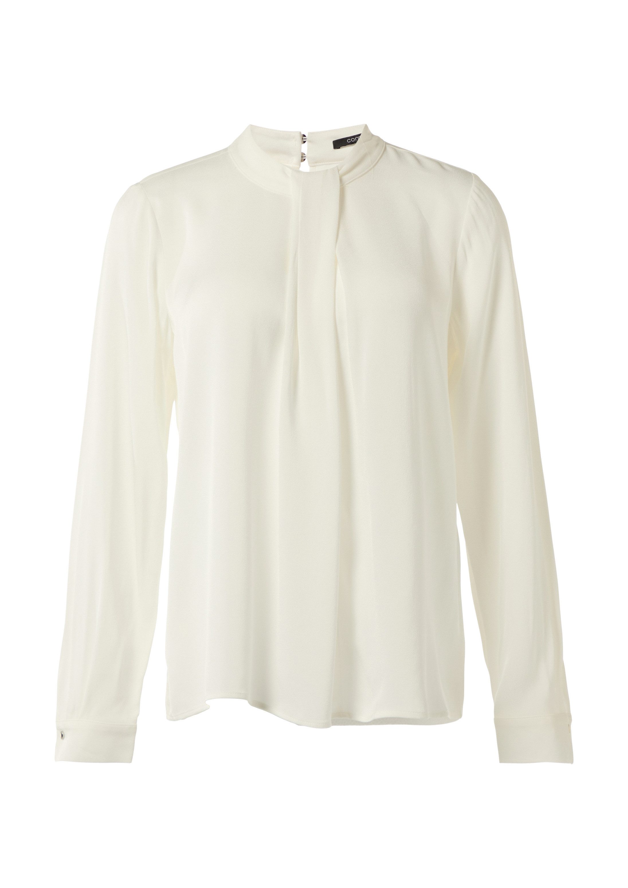 comma Langarmbluse Bluse Bluse mit Falten-Detail