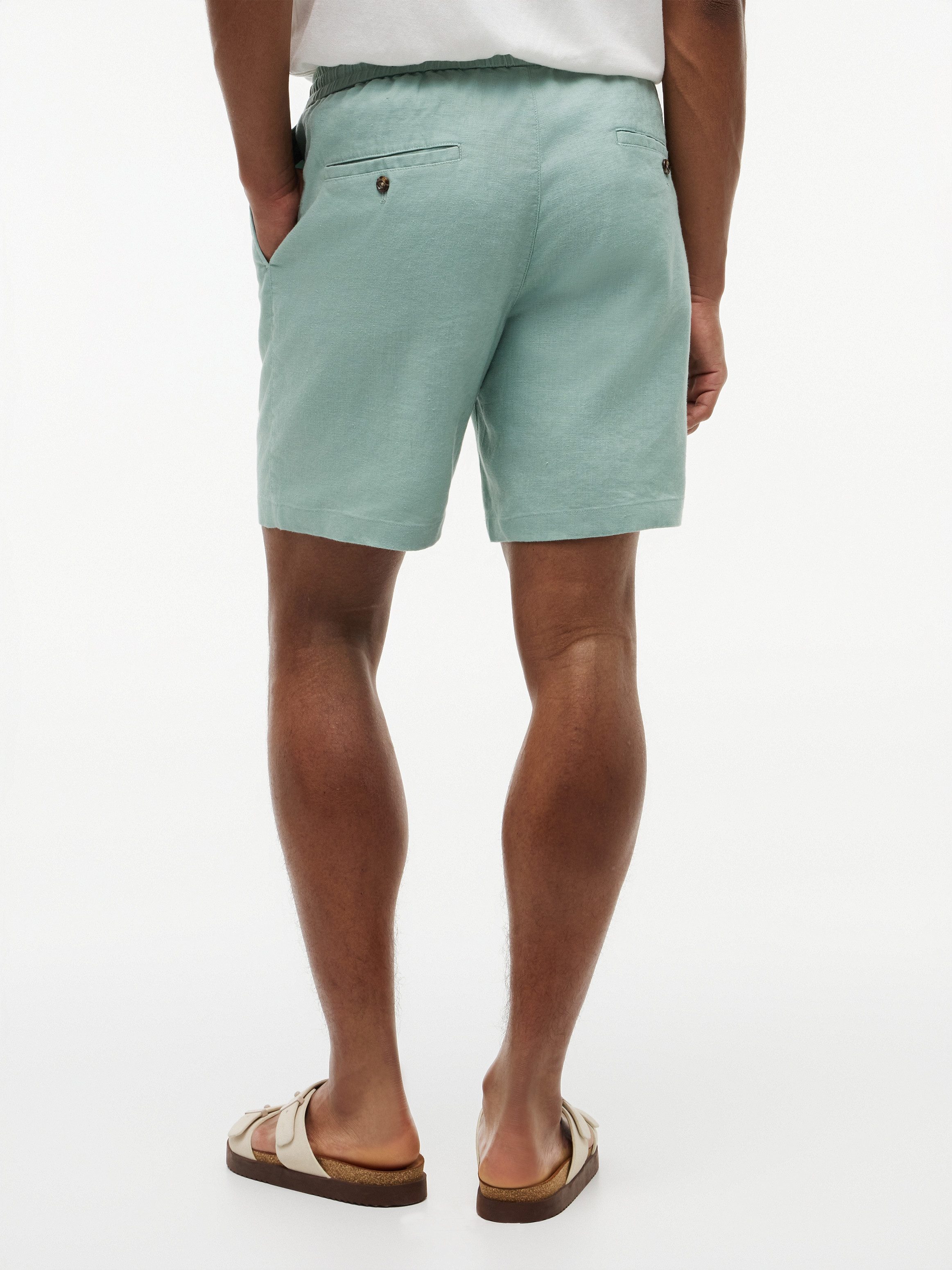 Tommy Hilfiger Chinoshorts DOVER aus Leinenmix, elastischer Bund
