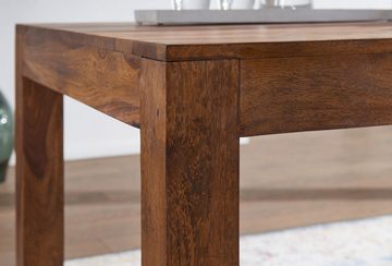 Wohnling Esstisch WL1.318 (MUMBAI Massivholz Sheesham 120 cm Holztisch braun), Esszimmer-Tisch Design Küchentisch rechteckig