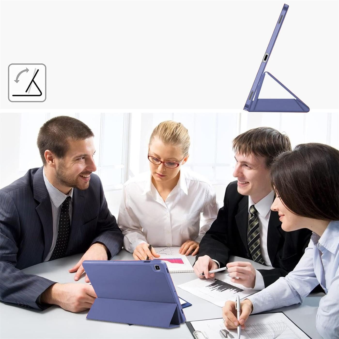 CoolGadget Tablet-Hülle Smart Cover für Samsung Galaxy Tab A8 10.5 2021 27,7 cm(10,9 Zoll), Schutz Tasche aufstellbar mit Stift Halter für Galaxy Tab A8 10.5 20 – Bild 2 von 5