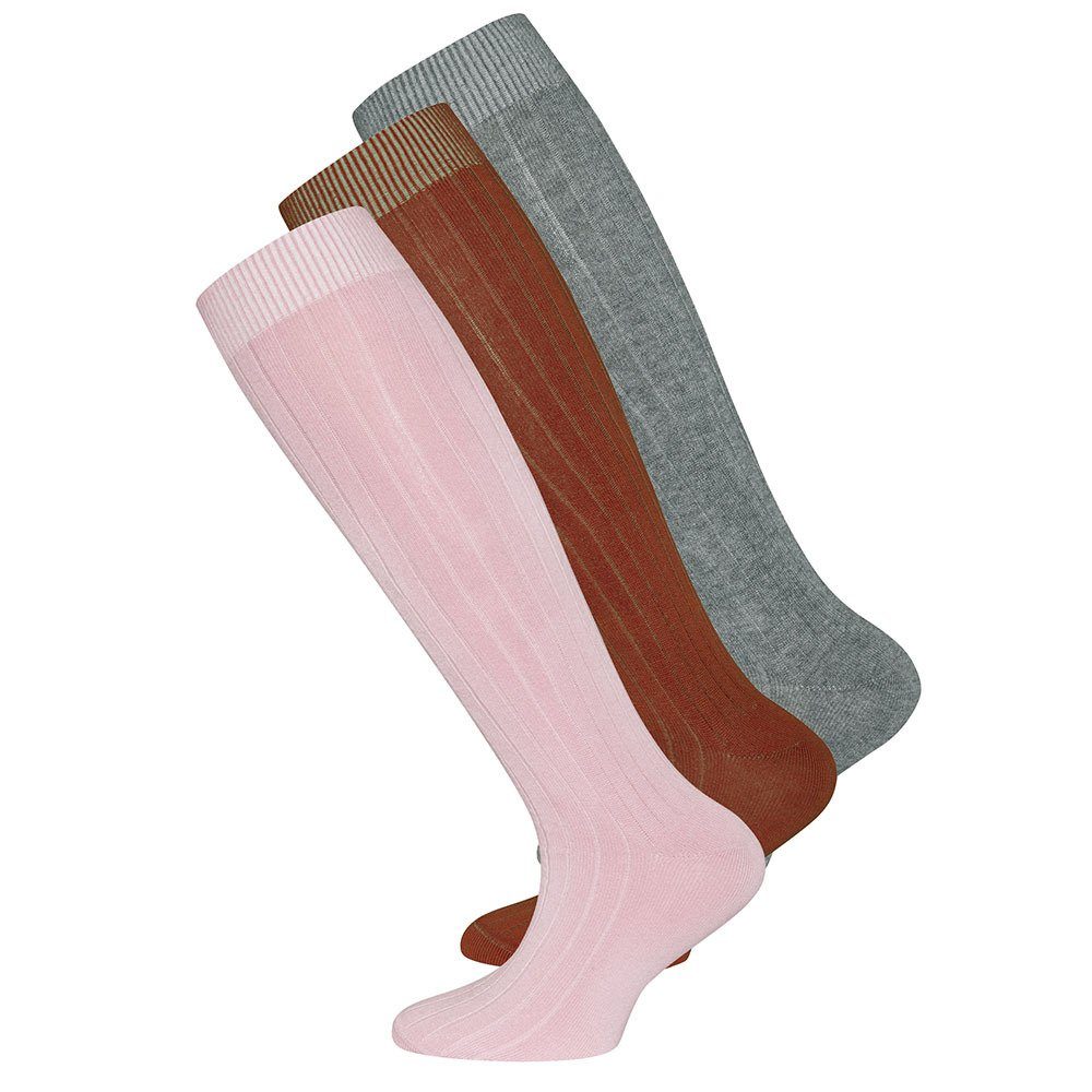 Kniestrümpfe Kniestrümpfe 3er Pack Rippe