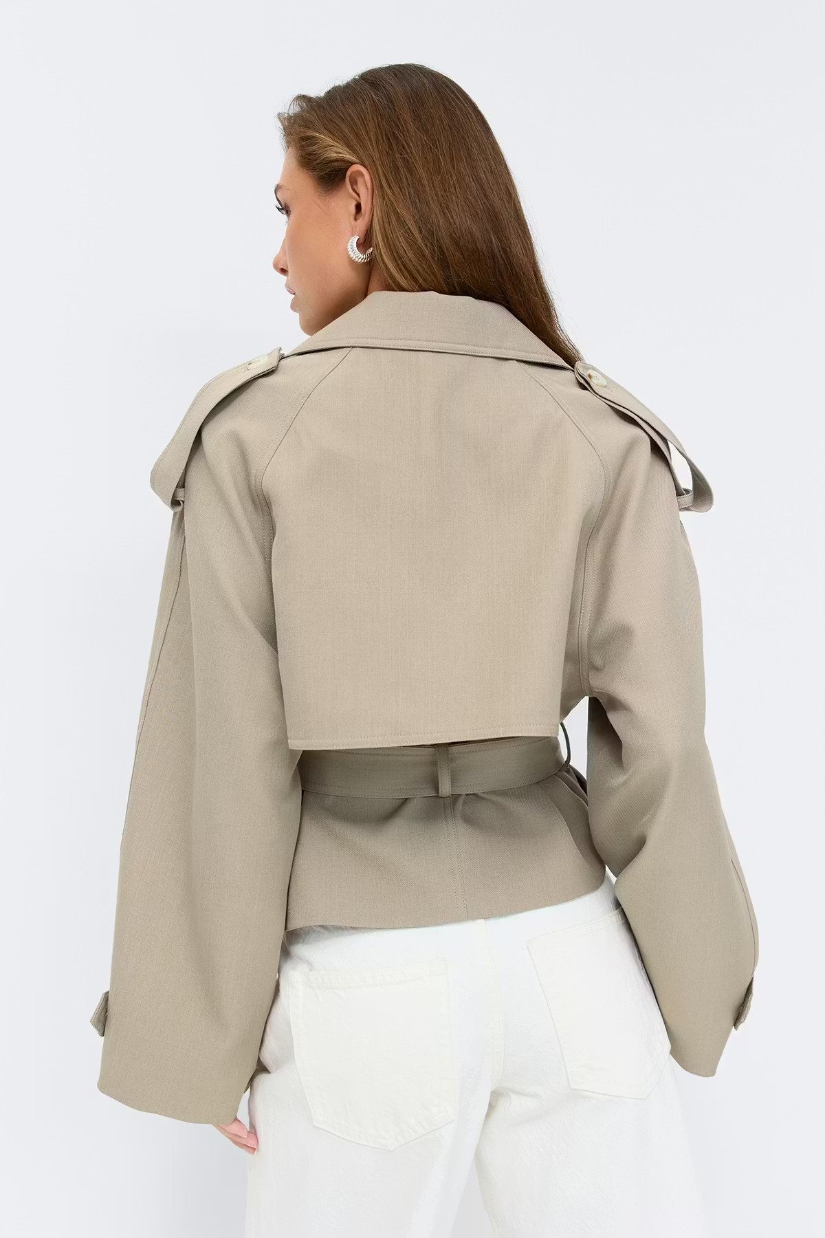 Gina Tricot Canvasjacke Short belted trench coat