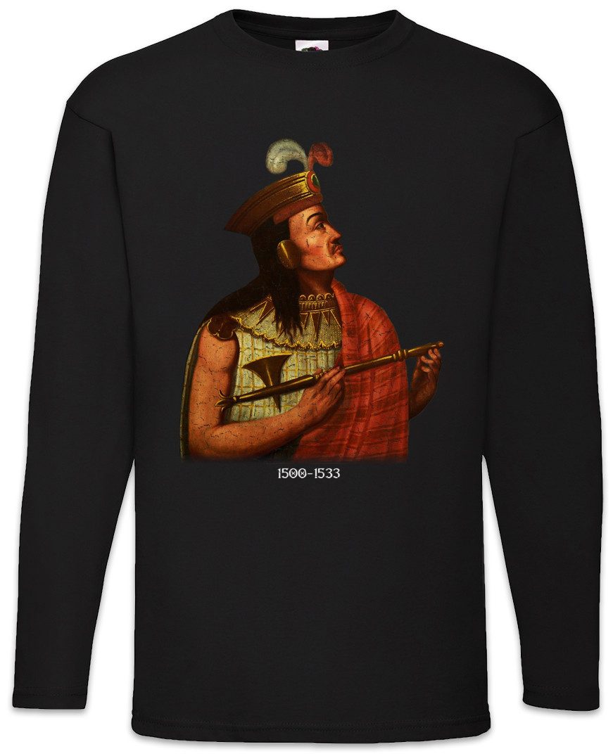 Langarmshirt Atahualpa Portrait Langarm T-Shirt Portrait Bild Picture Atztec