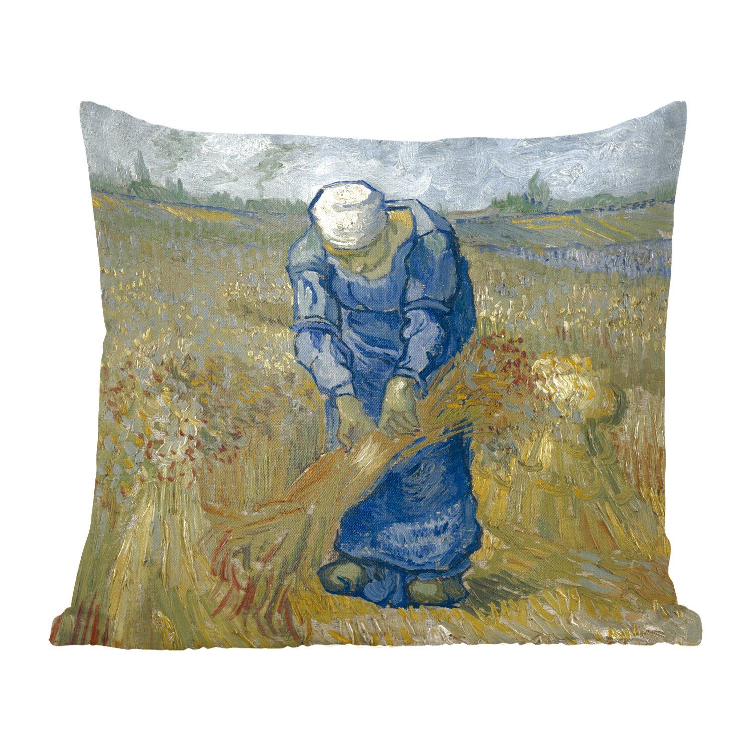 Gogh, Der (nach - Zierkissen MuchoWow Füllung Vincent Deko, Wohzimmer, Schafspelz van für Schlafzimmer, Sofakissen Millet) Dekokissen mit