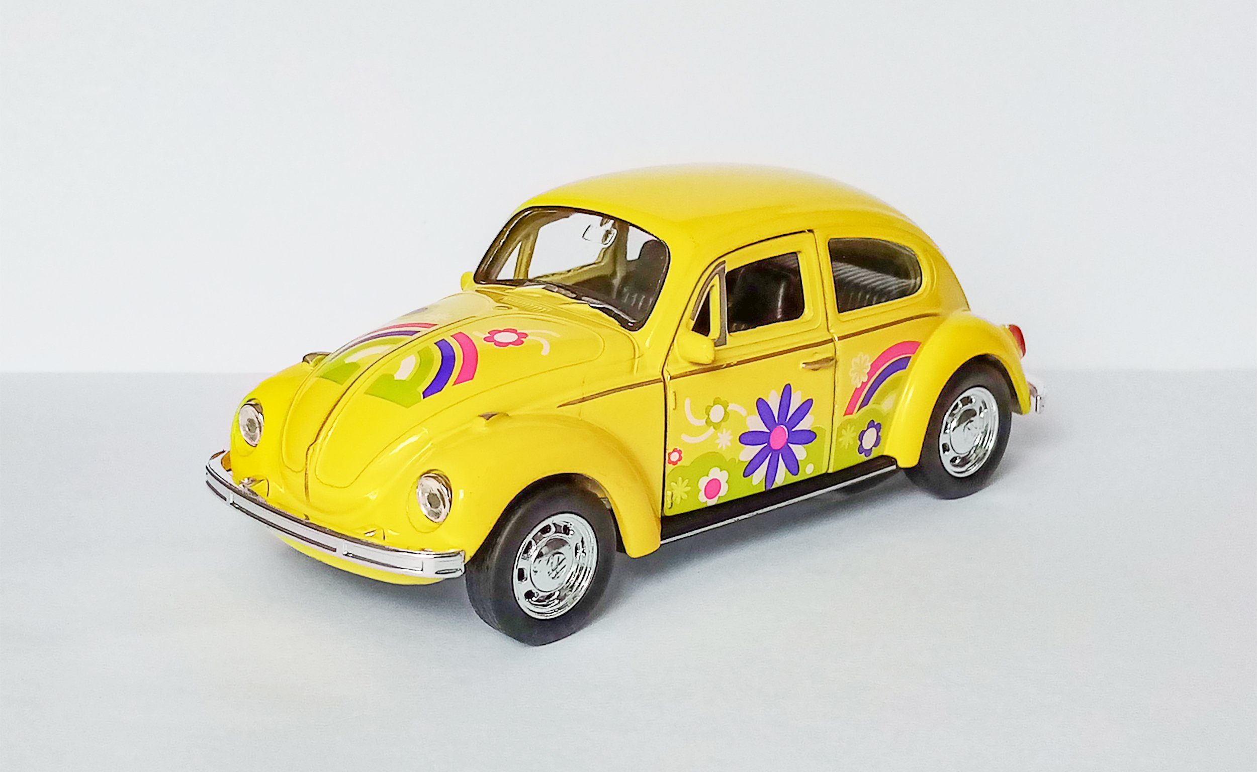 gelb VW Käfer-Flower Power 
