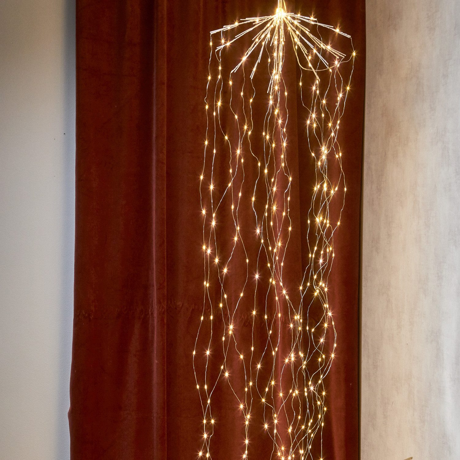 STAR TRADING LED-Lichtervorhang LED Lichtervorhang Lichterbouquet Lichterschmuck 20 Stränge 3,2m, 600-flammig