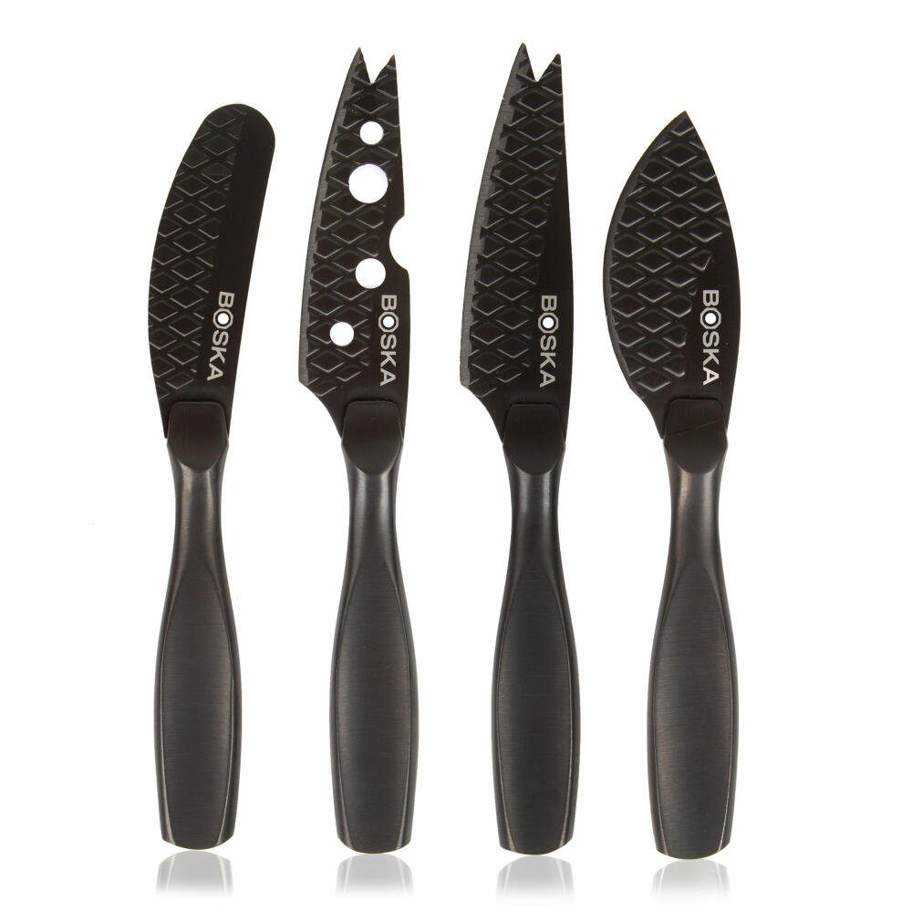 BOSKA HOLLAND Messer-Set Käsemesser-Set Mini Monaco+ Schwarz (4-tlg)