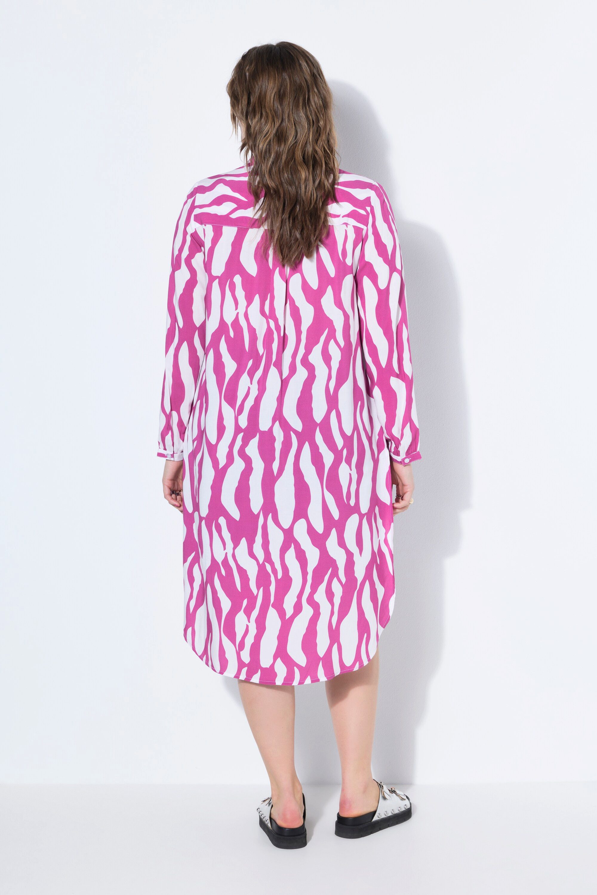 Studio Untold Longbluse Longbluse extra lang Color Zebra Langarm