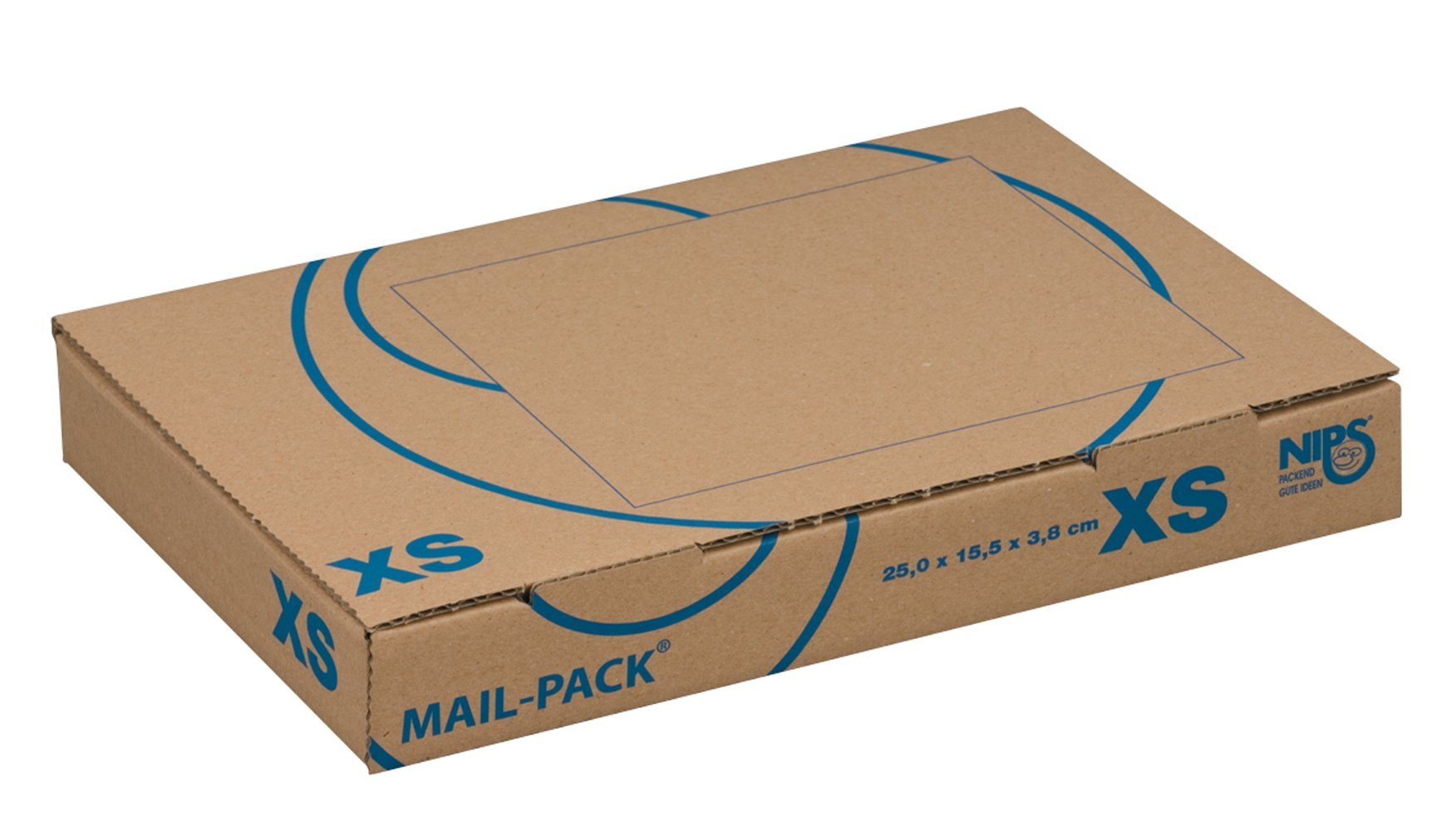 NIPS Versandkarton MAIL-PACK BASIC Post-Versandkarton (20 Stück), Verpackungskarton, Wellpappe, braun