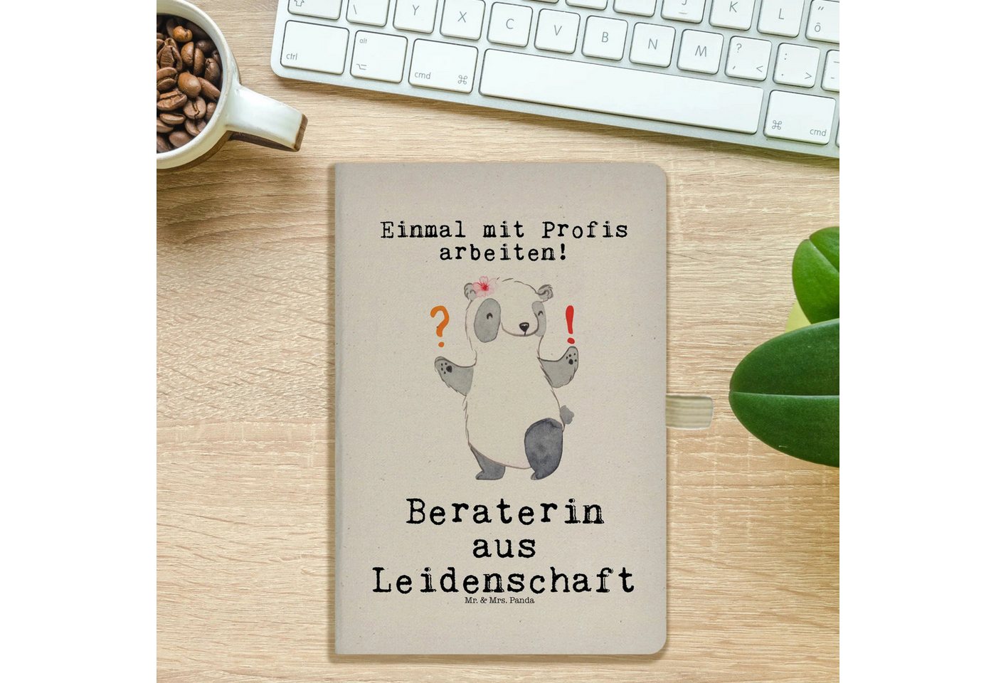 Thumbnail - Mr. & Mrs. Panda Notizbuch Beraterin Leidenschaft - Transparent - Geschenk, Finanz, A5 Notizbuch Mr. & Mrs. Panda, Inspi...