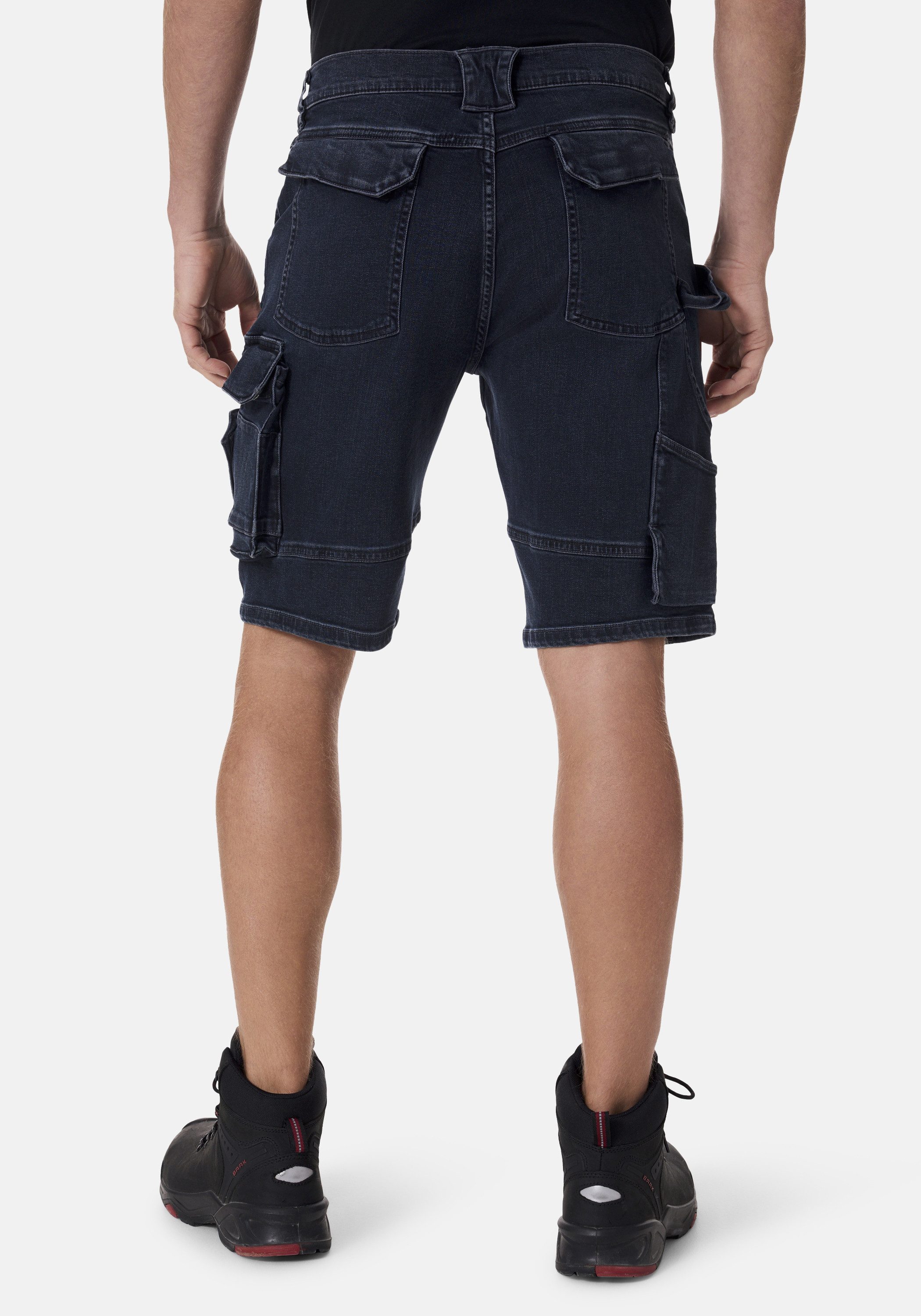 HERO by John Medoox Workerjeans LUCAN Denim Workwear Arbeits-Cargoshorts Jeans Arbeits-Cargoshorts Jeans Denim / Jeansfür Herren – Bild 3 von 4