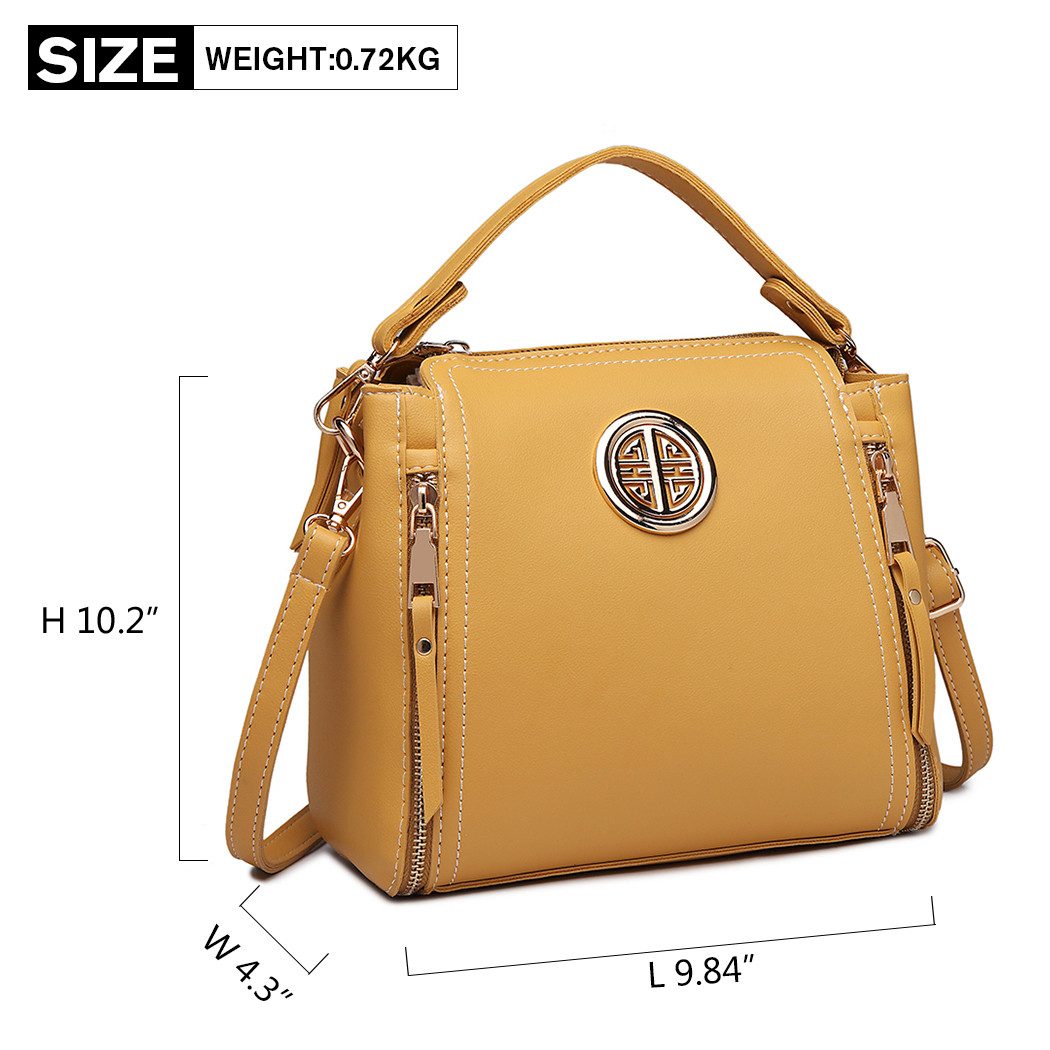 Miss Lulu Umhängetasche Elegante Damen Handtasche aus PU-Leder mit Henkel & Schulterriemen