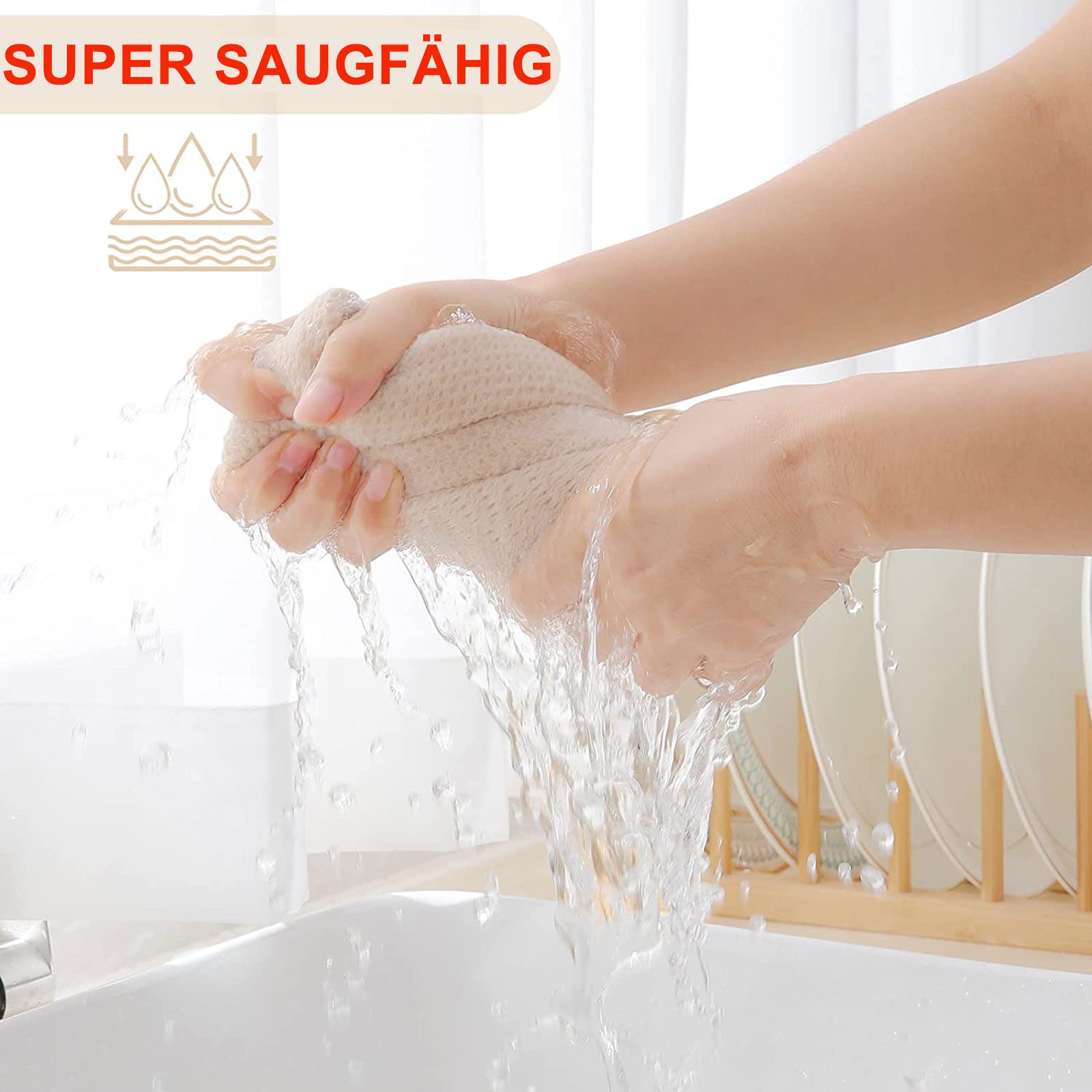 MODFU Geschirrtuch Küchentücher Set Baumwolle Spültuch, günstig online kaufen