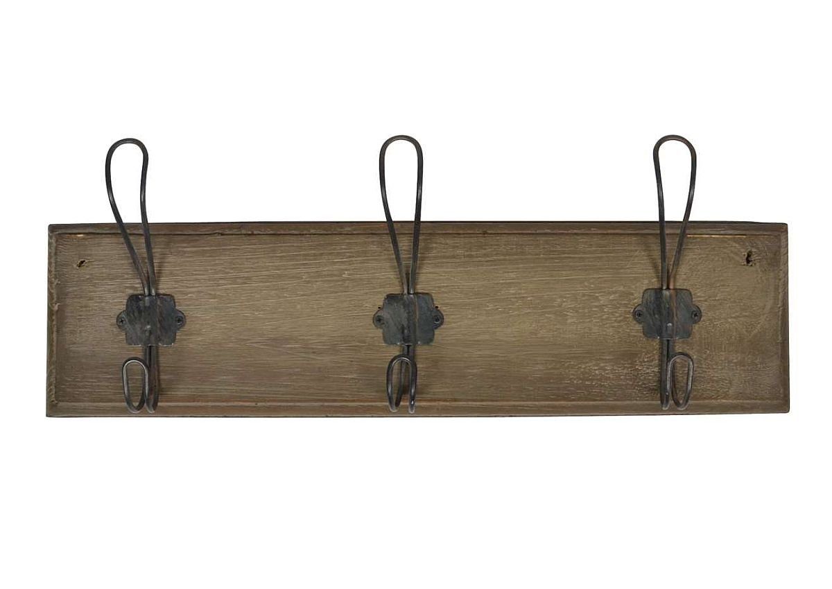 Garderobe Ib Laursen - Hakenleiste Holz 3 Haken (5263-14) Wandhaken