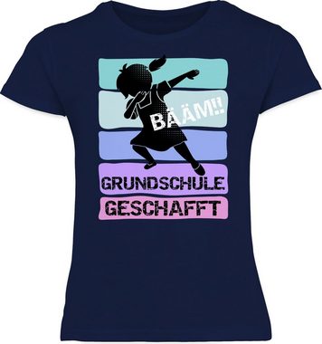 T-Shirt Bääm!! Grundschule geschafft Mädchen - Einschulung Mädchen Kleidung - Mädchen Kinder T-Shirt Schulkind 2022 Schulanfang Geschenke