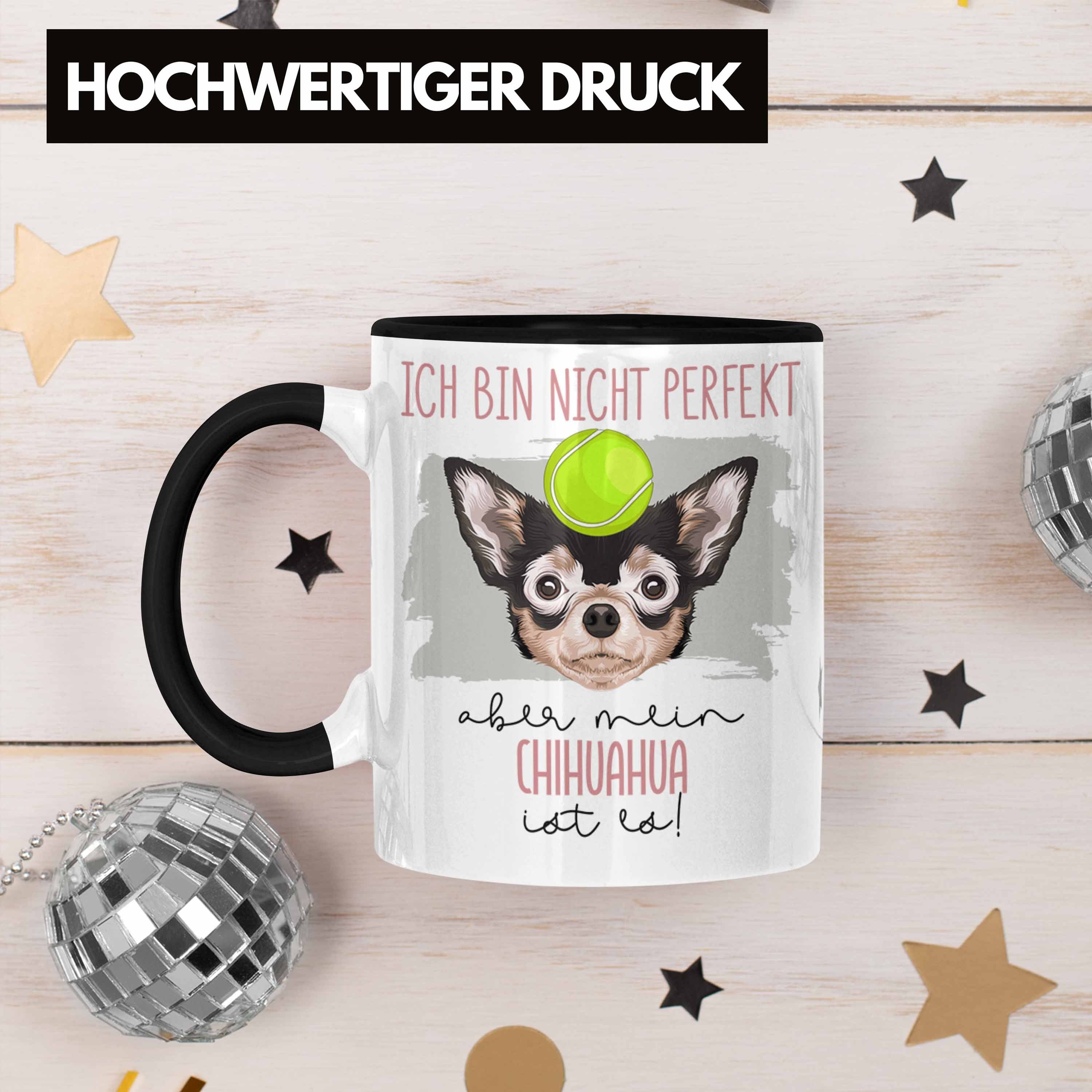 Trendation Tasse Chihuahua Besitzer Tasse Schwarz Spruch Besitze Geschenk Geschenkidee Lustiger