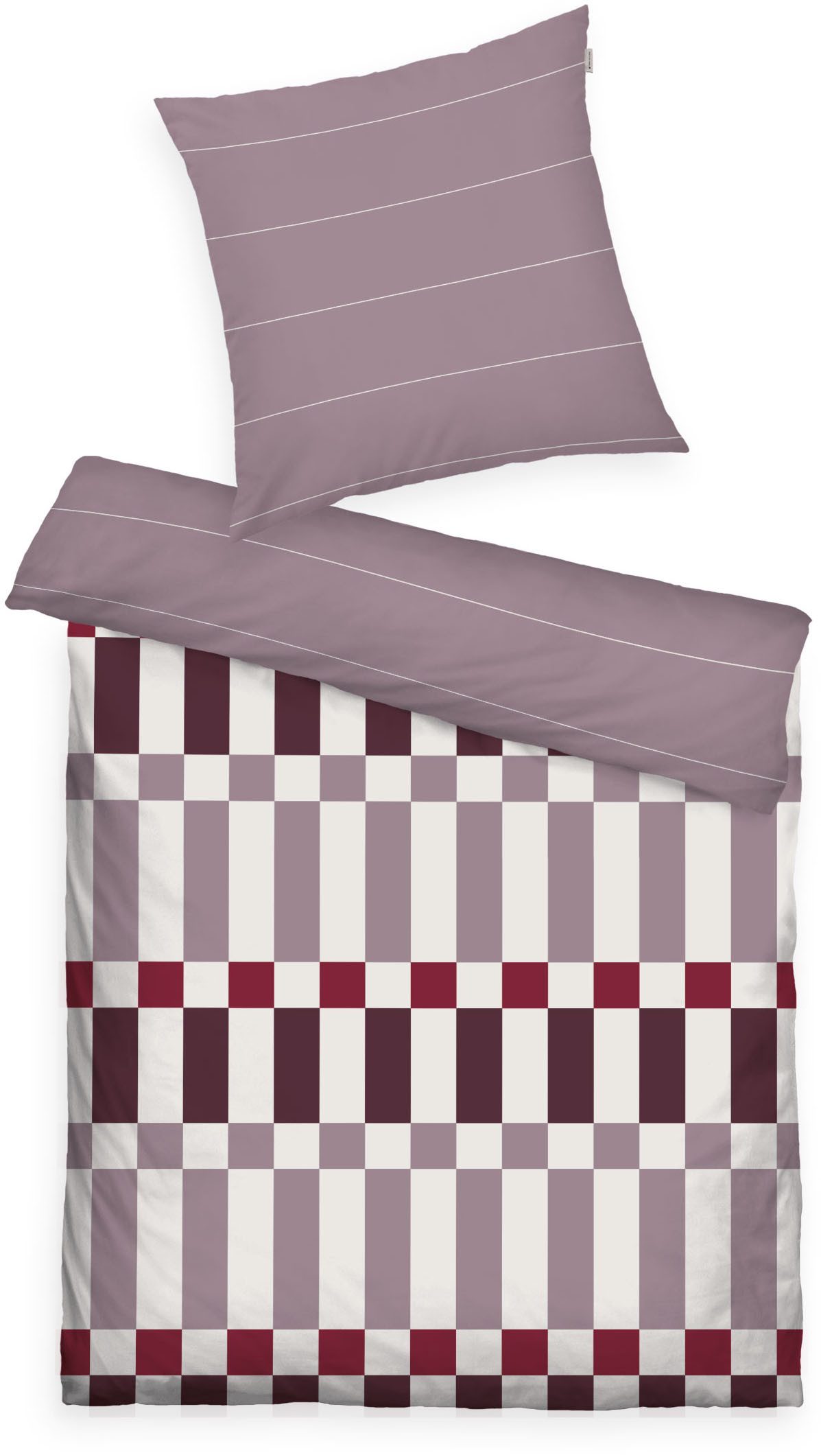 TOM TAILOR HOME Wendebettwäsche BOLD CHECK in Gr. 135x200cm oder 155x220cm, Renforcé, 2 teilig, new bedroom, gewebtes Label