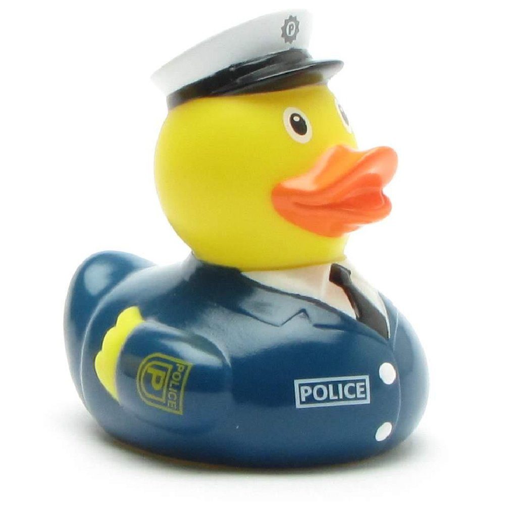 Lilalu Badespielzeug Badeente Police - Quietscheente