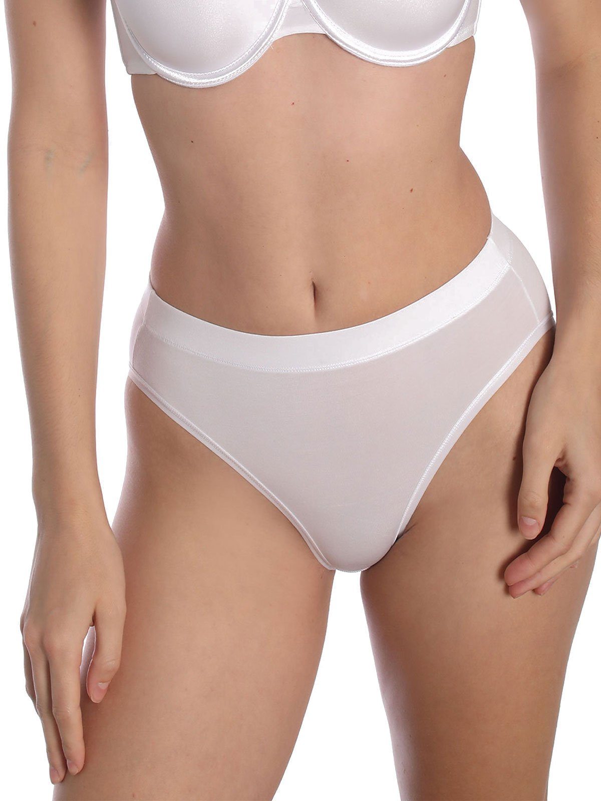 Sassa Bikinislip Zwickel Slip (Spar-Set, Mini SKIN 4xwhite 4er LOVELY Sparpack 4-St)