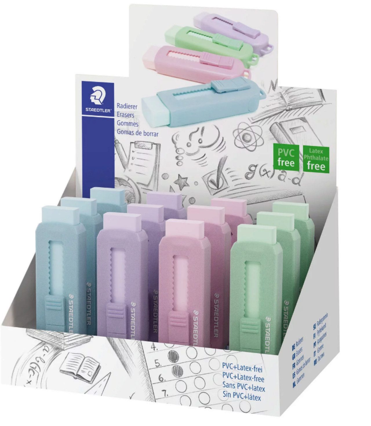 STAEDTLER Bleistift STAEDTLER Radiergummi (1 aus 4 Designs, zufällig)