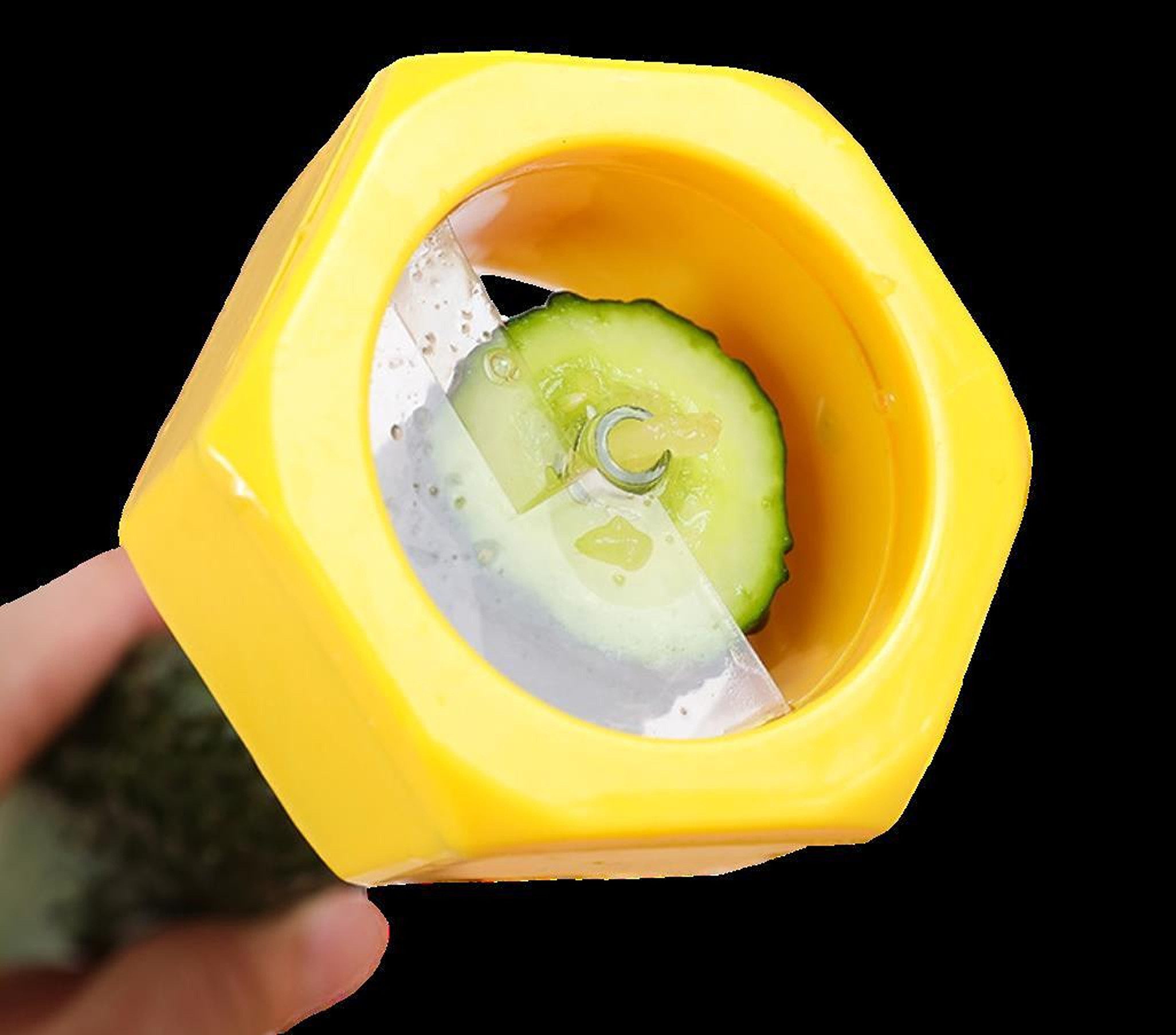 BAYLI Pizzaschneider 6er Set Gurkenreibe Spiralschneider manuell – Gemüseschneider für