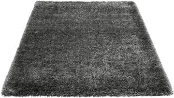 Teppich Willow Langflor, Hochflor Teppich, Wohnzimmer, Schlafzimmer, Modern, Weich, Matt, Einfarbig, Unifarben, Anthrazit 80 x 150 cm, the carpet, Rechteck