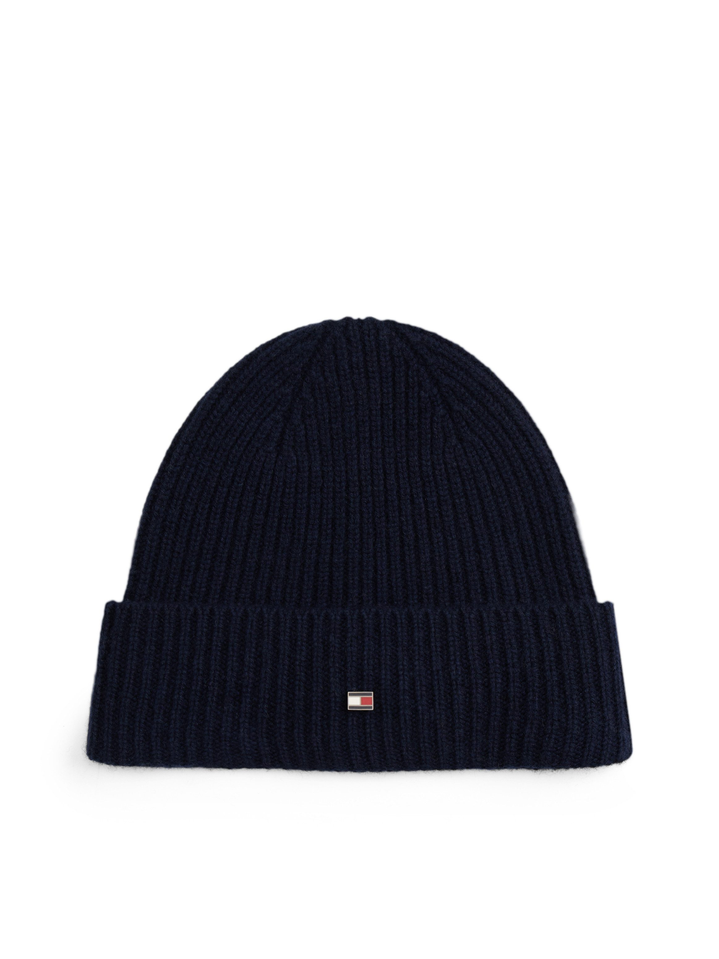 Tommy Hilfiger Beanie TH FLAG CASHMERE mit Umschlag, aus Strick