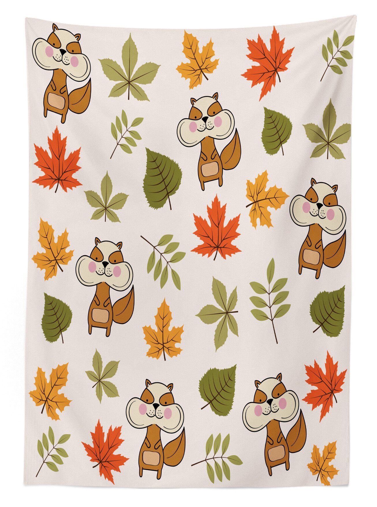 Abakuhaus Für Klare geeignet Waldfreunde Herbstliche den Tischdecke Bereich Außen Eichhörnchen Farbfest Waschbar Farben,