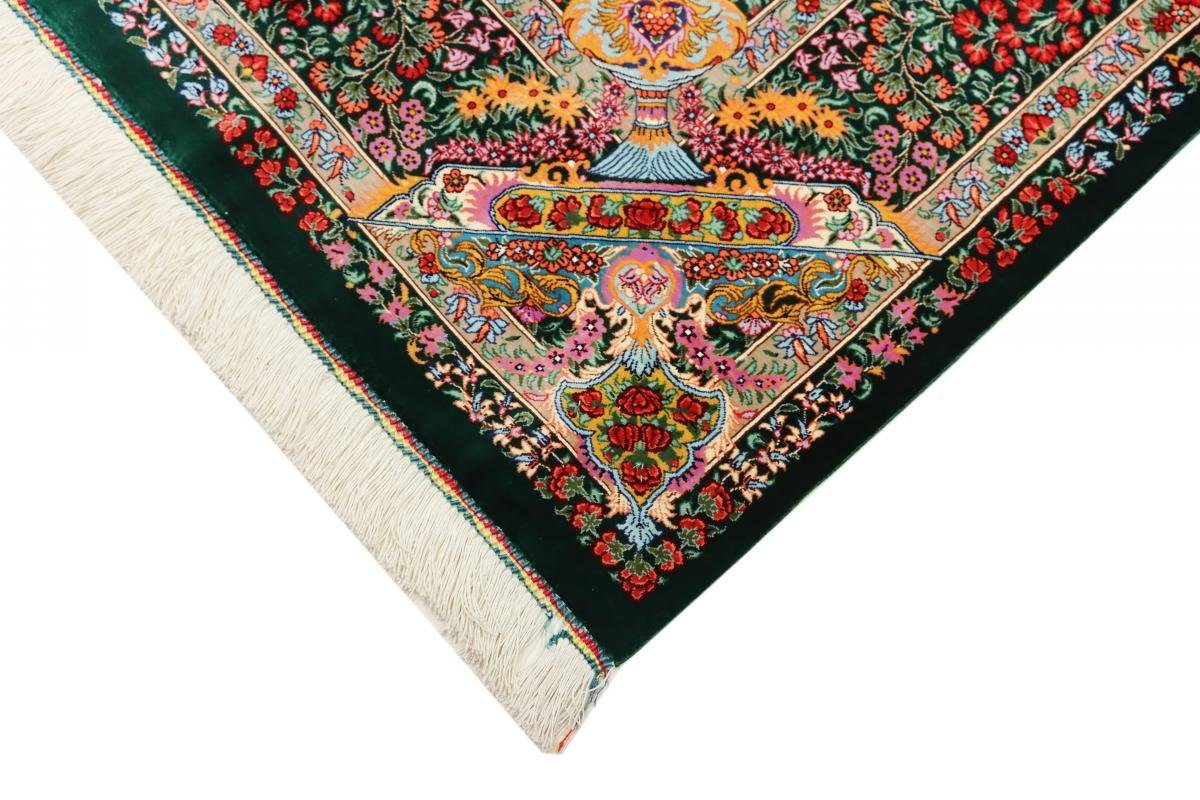 Seidenteppich Ghom Seide Hosseini 137x206 Orientteppich, rechteckig, Nain mm Höhe: Handgeknüpfter Trading, 3