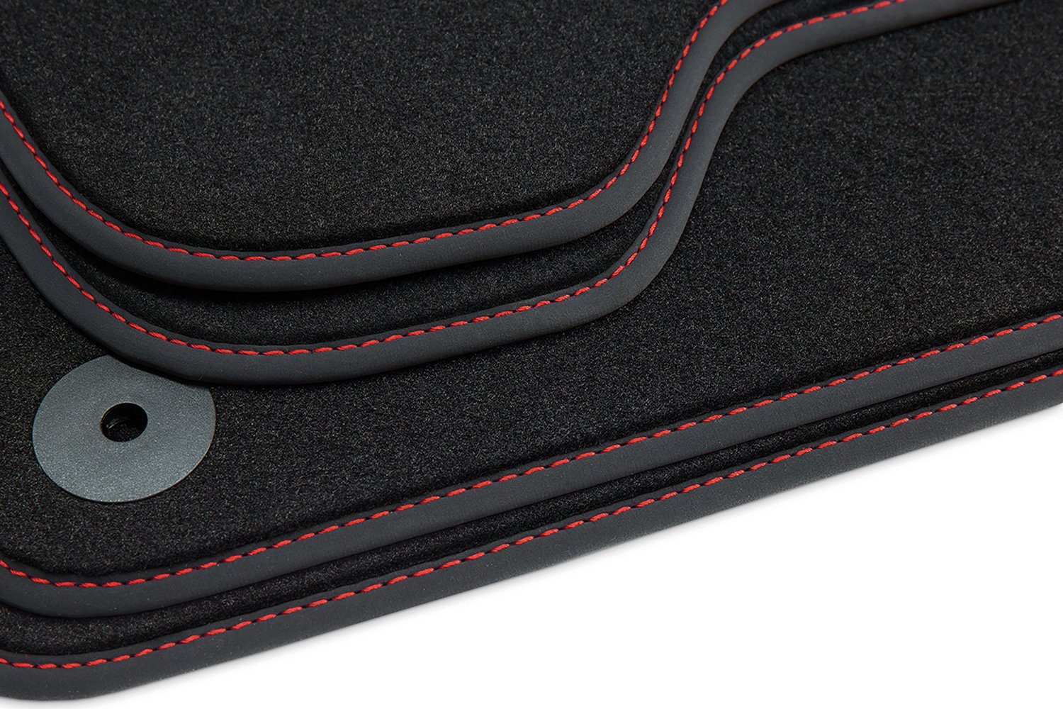Leon Kombi Velours 2012-2020 teileplus24 Premium 3 5-Türer Auto-Fußmatten V331 5F kompatibel mit Fußmatten Seat Rot