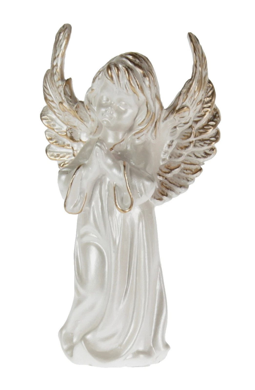 Kaufhaus le petit Engelfigur Deko Engel Schutzengel Weihnachtsengel Skulptur Figur Elfe Fee Herz, Dekofigur Dekoskulptur Dekoobjekt Engelfigur