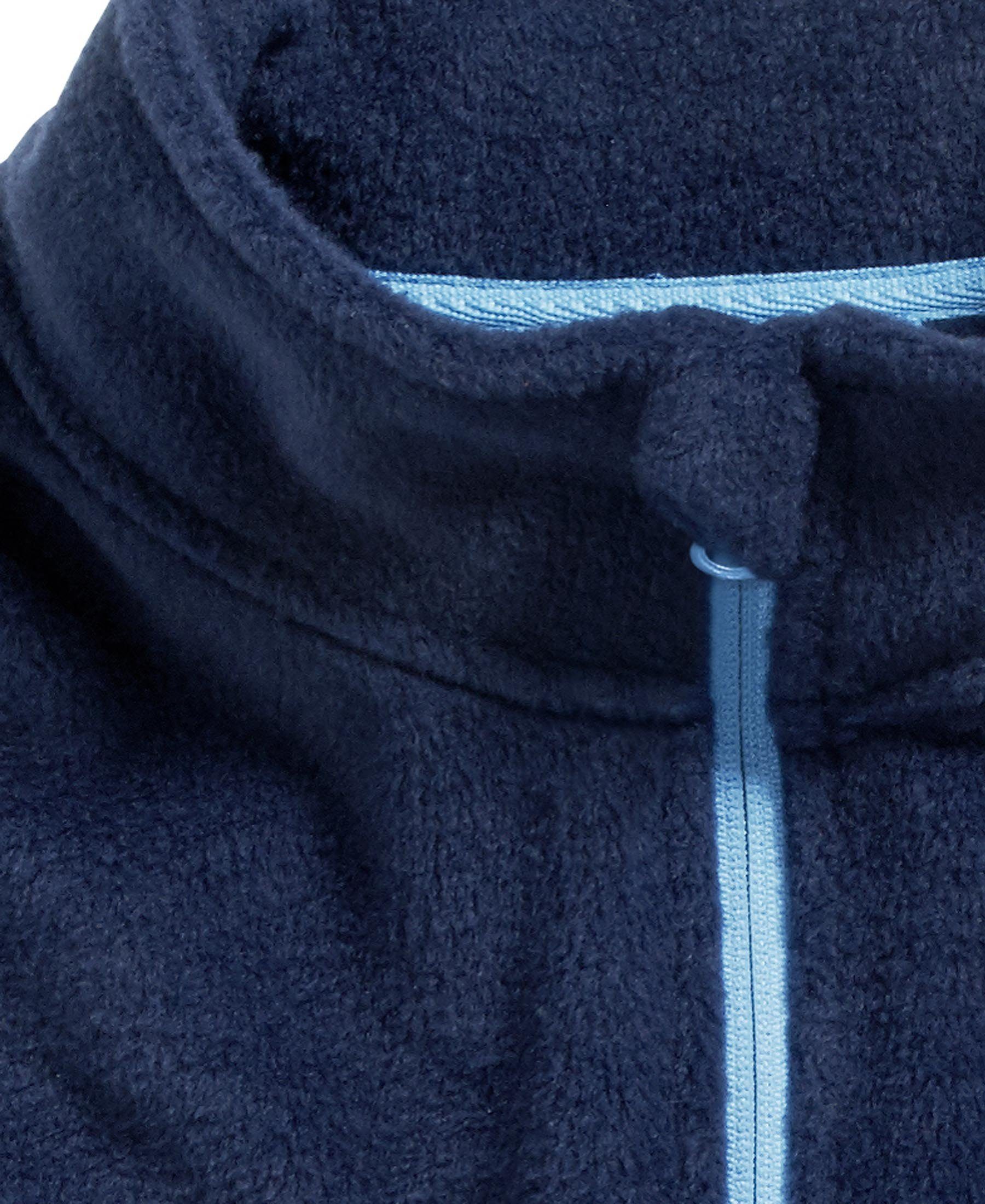 Playshoes Strickfleecejacke Fleece-Weste farbig abgesetzt mit Stehkragen