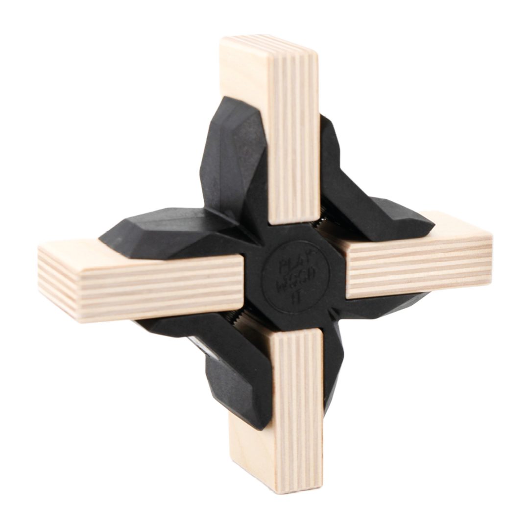 PlayWood Eckverbinder X-förmiger Steckverbinder, Verbindungselement für DIY Möbel