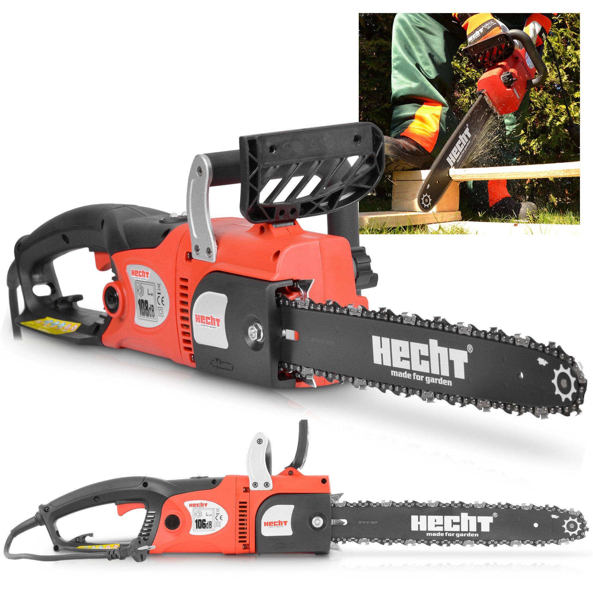 Hecht Elektro-Kettensäge 2250, 45,8 cm Schwertlänge, günstig online kaufen