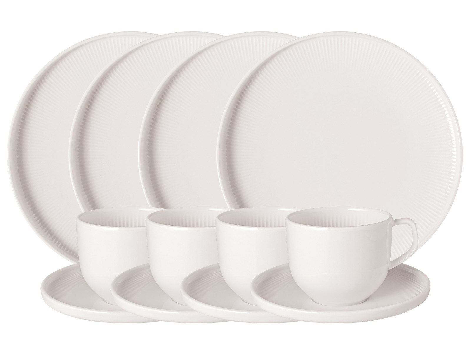 Villeroy & Boch Kaffeeservice Afina Kaffeeset 12tlg, Premium Bone Porcelain